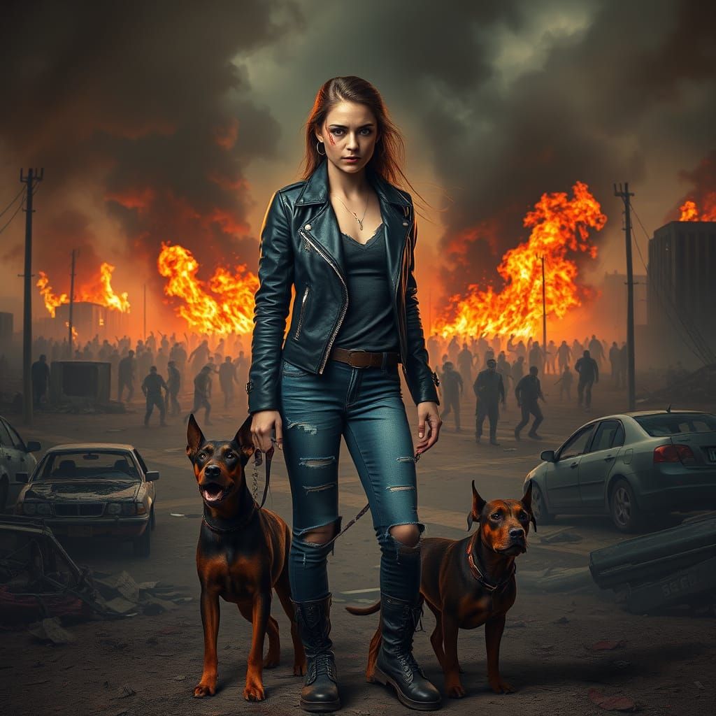 Fierce Survivor Emerges from Post-Apocalyptic Ruins in Cyber...