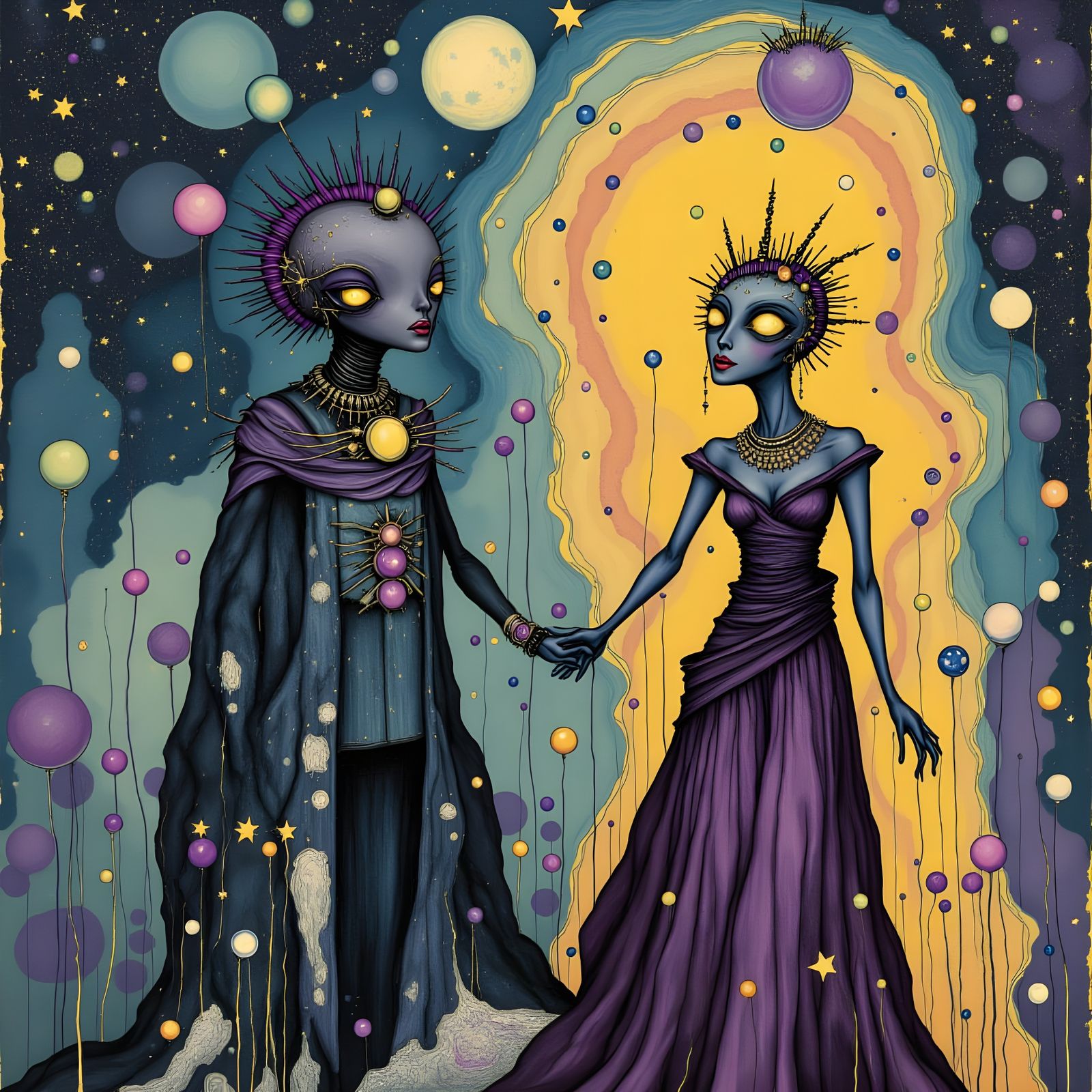 Ertéwave Topknot with Souljewellery in Fantasy Garden