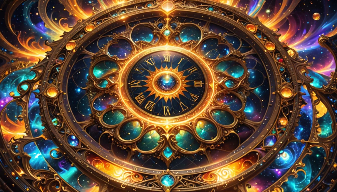 Cosmic Clash: Ethereal Battle of Past and Future