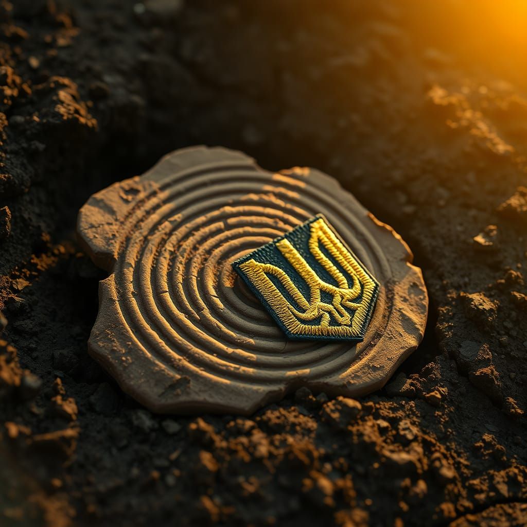 Ancient Clay Pottery Shard Uncovered in Golden Light