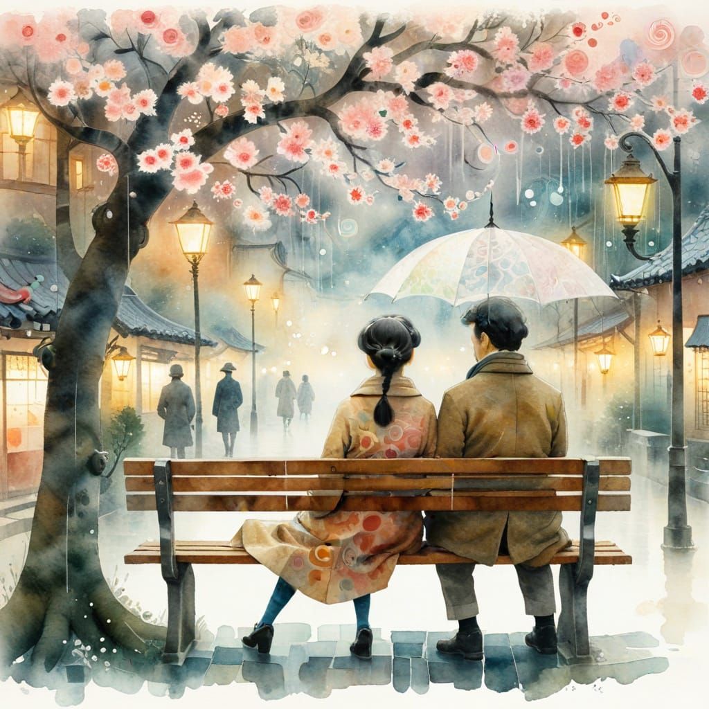 Bench in Tokyo, Paul Klee and Marc Chagall