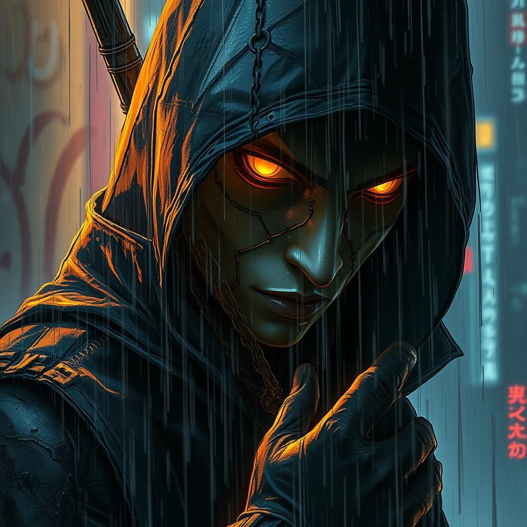 Assassin. The wlop artist is a master and genius of shadows,...