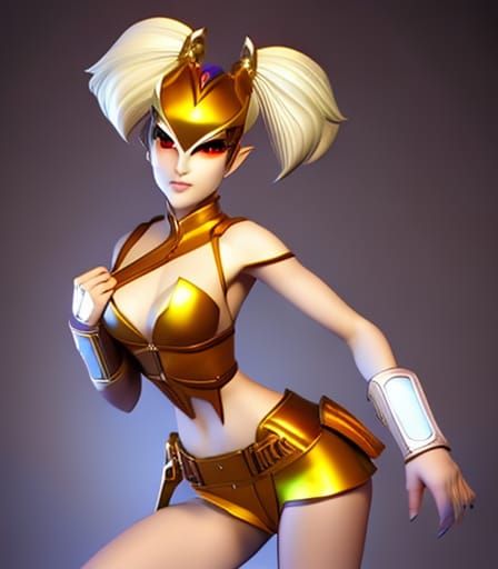 Mobian Bat-Girl Superheroine in Comic Book Art Style