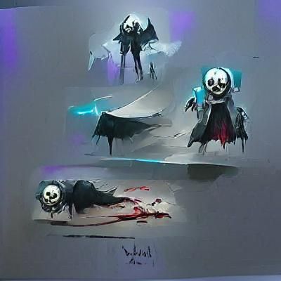 Mysterious Death Scene in a Dark Gothic Style