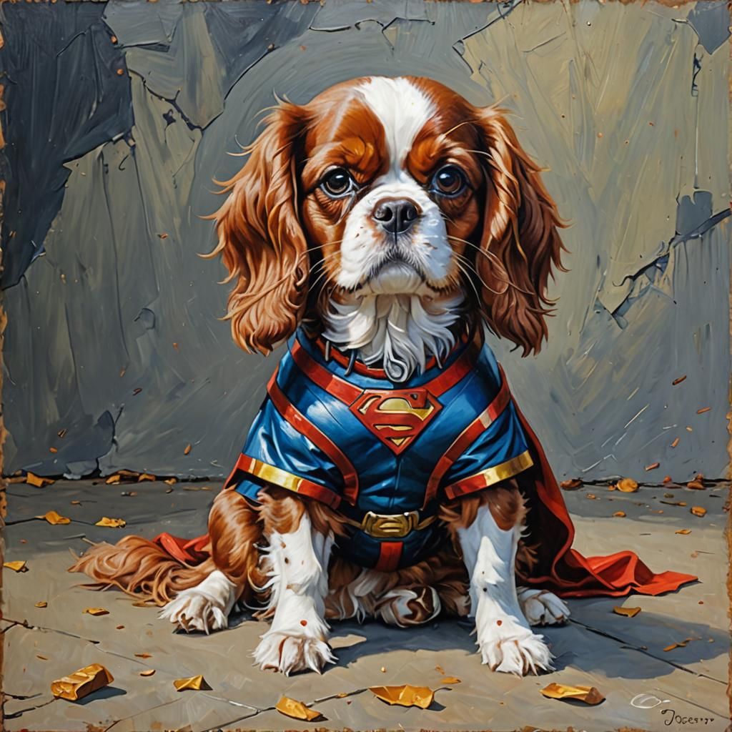 Cavalier King Charles Spaniel Superhero