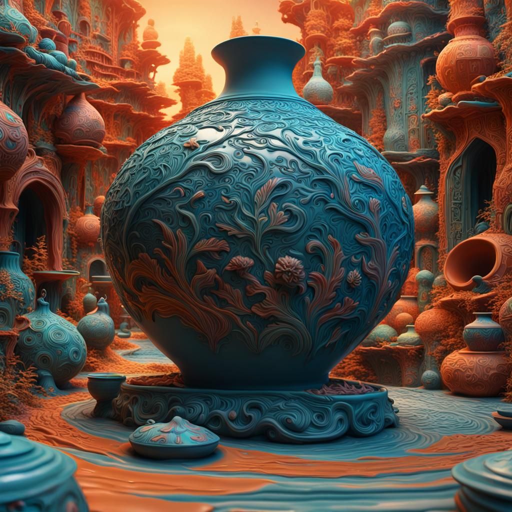 Surreal Ceramic Worlds in 8K Ultra-Detailed Style