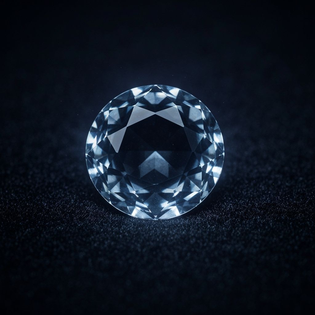 Glowing Gemstone on Velvet in Impasto Style