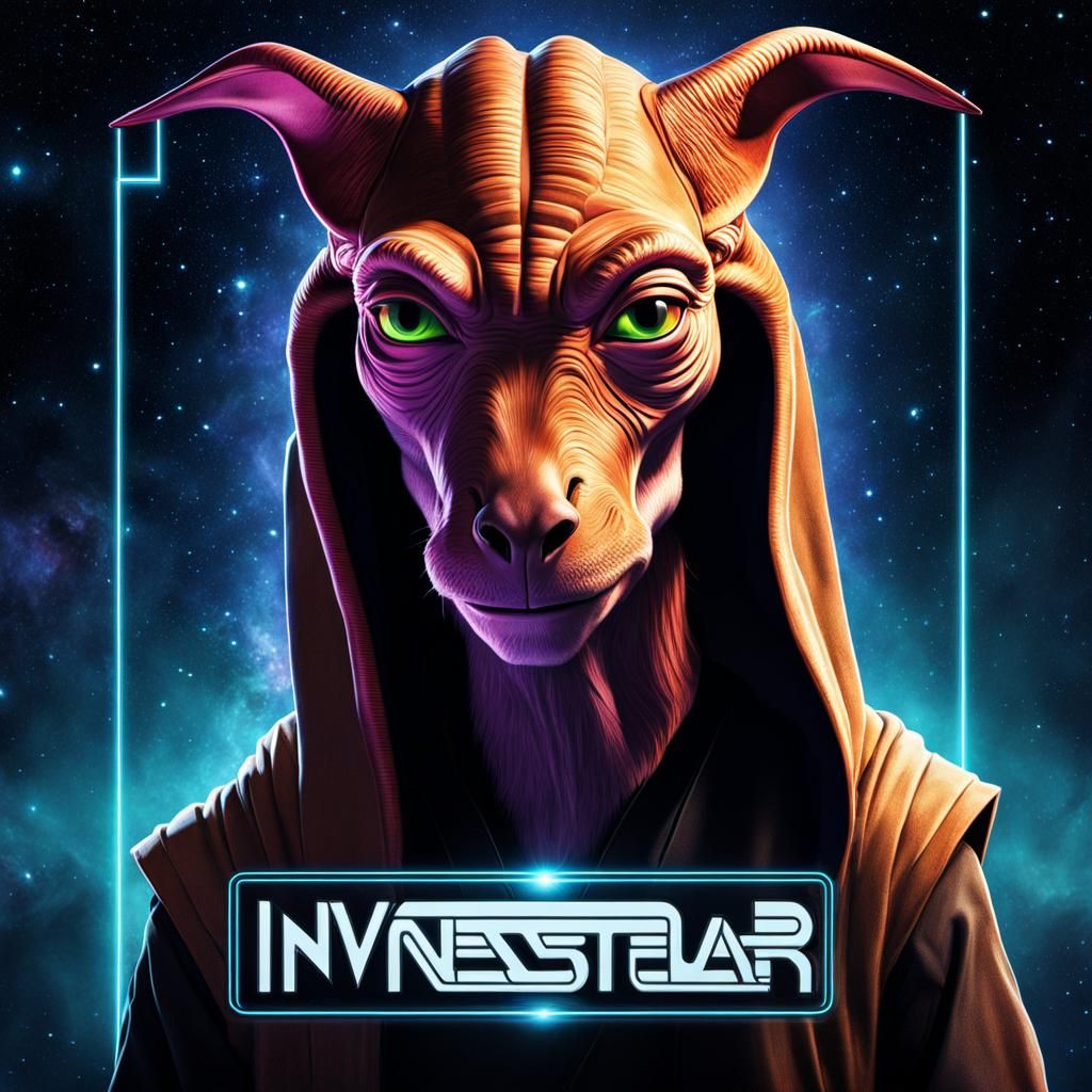 An evil Jar-Jar Binks in an inovative interstellar wanted po...