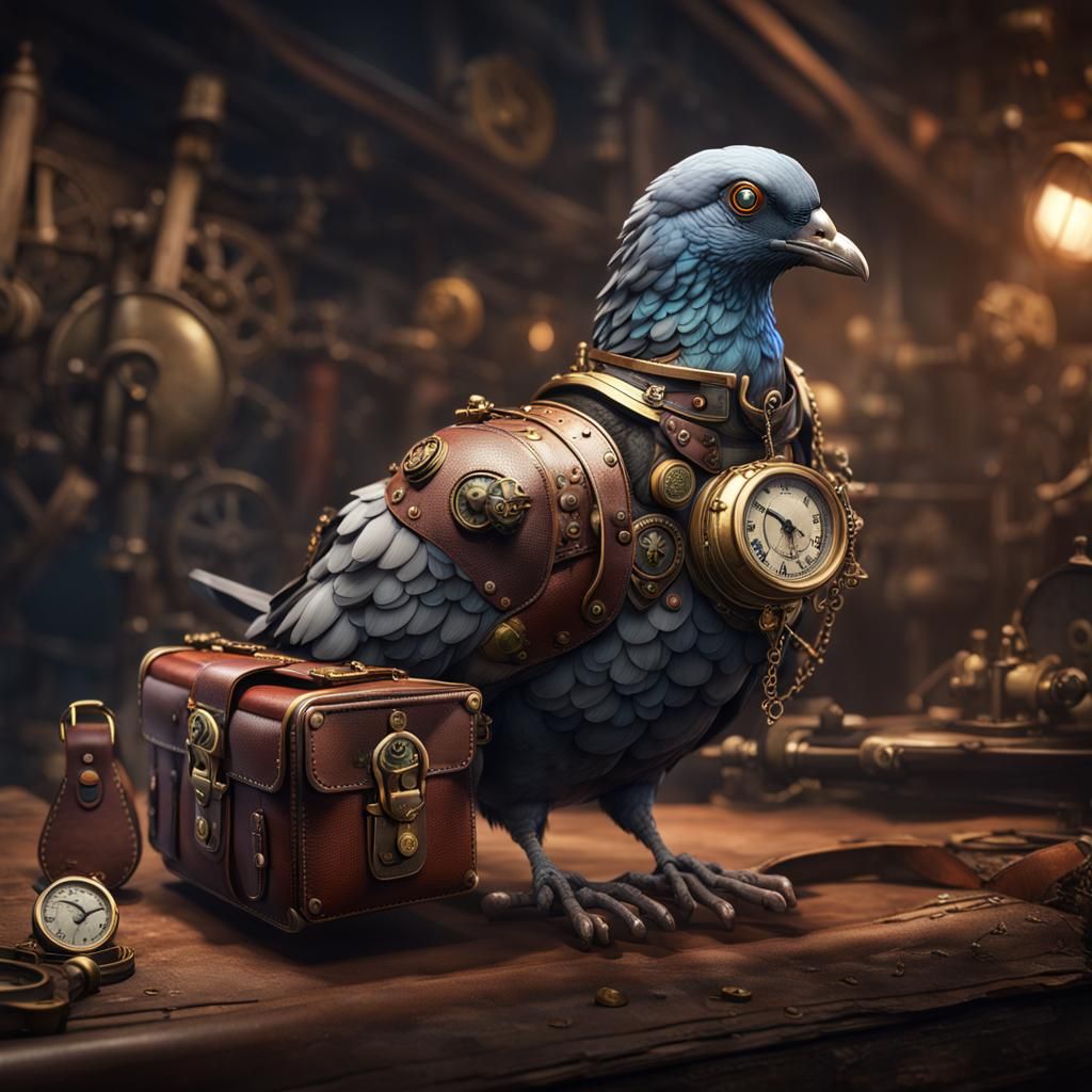 Steampunk Carrier Pigeon