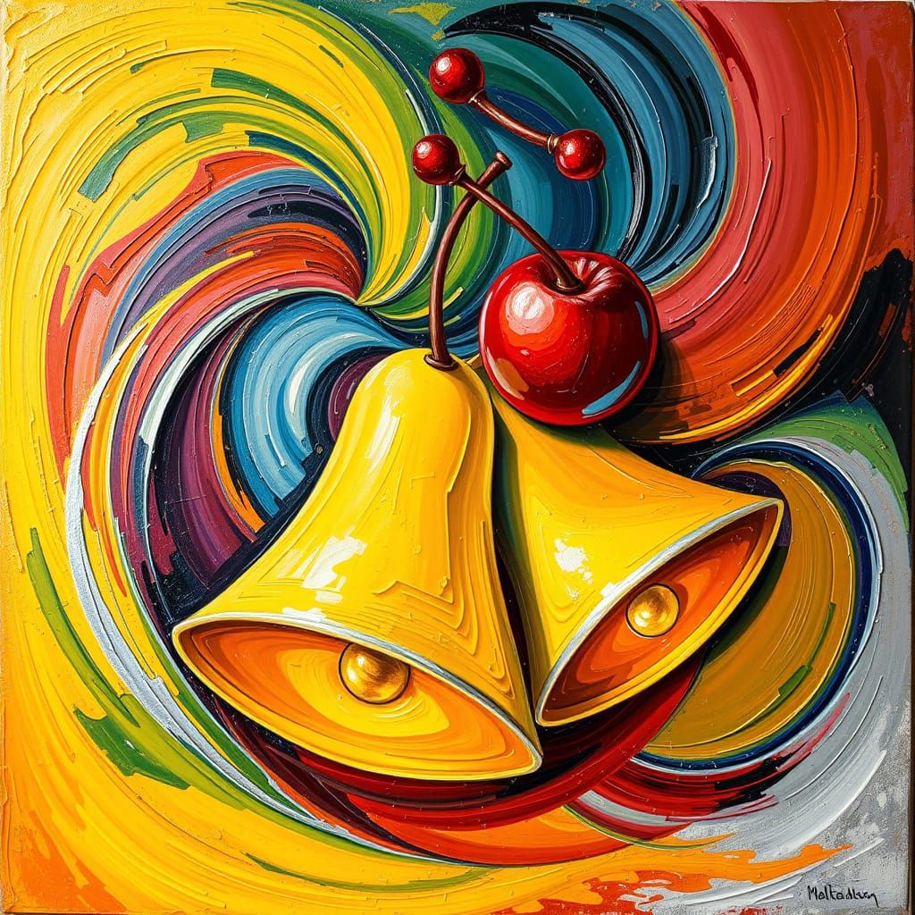 Kandinsky-Inspired Abstract Art: Sound Waves Become Fruit