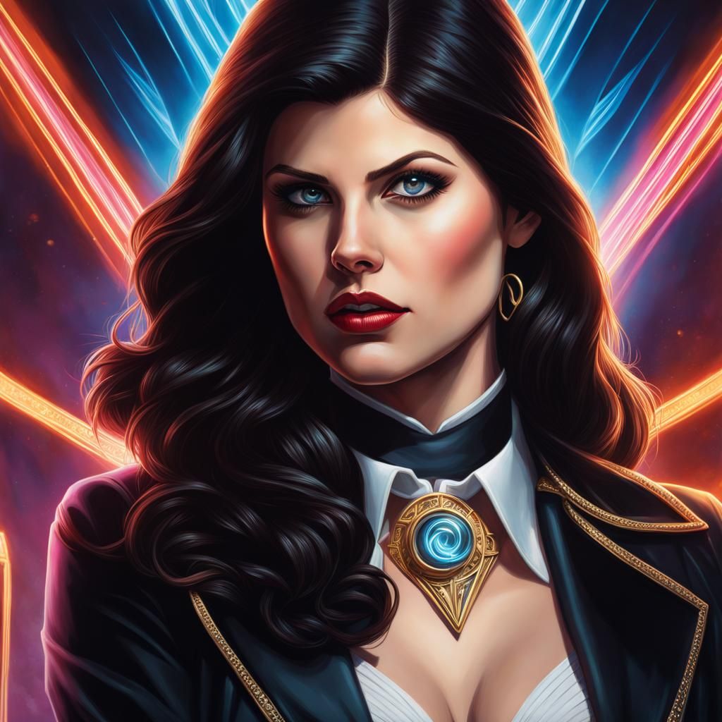 Alexandra Daddario as Zatanna in Enchanting Hyperrealistic P...