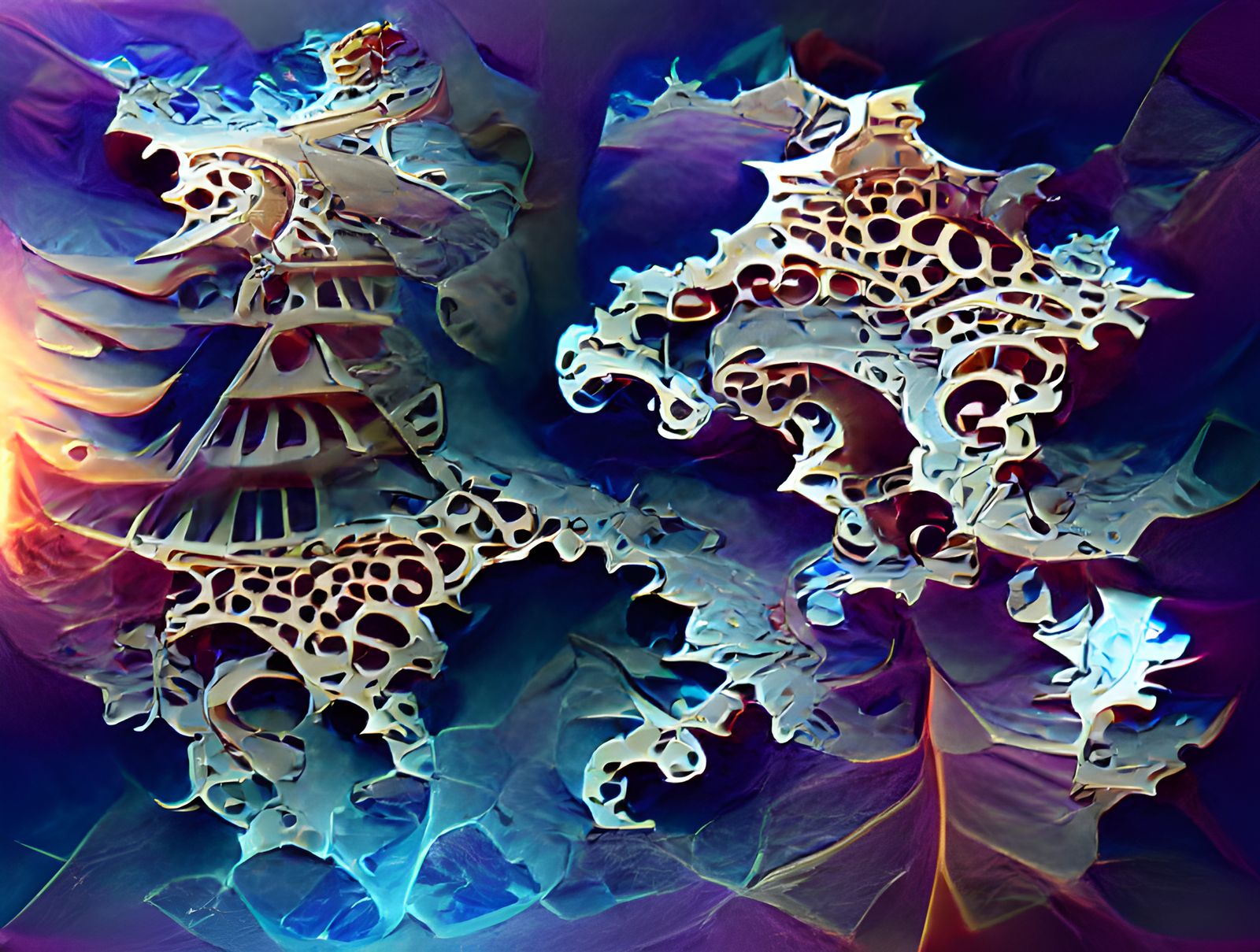 Vibrant Fractal Symphony in Kaleidoscopic Harmony