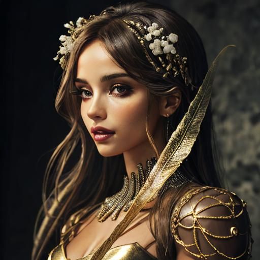 Ethereal Goddess amidst Cosmic Bloom