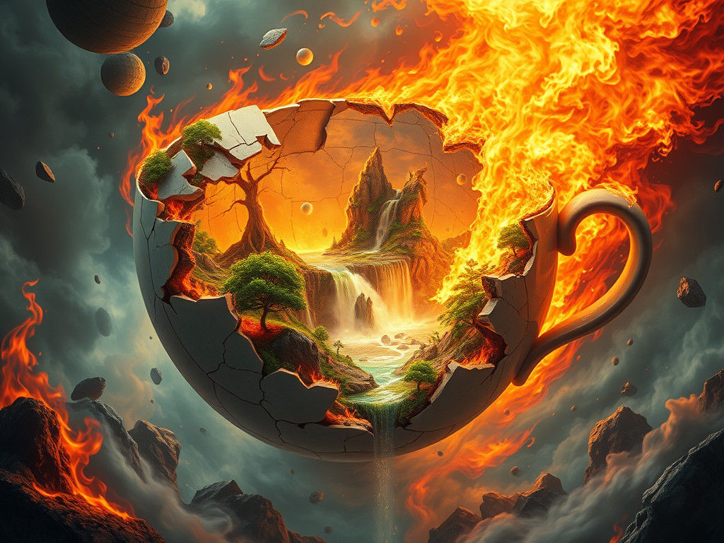 Golden Wonderland in Perilous Flaming Teacup