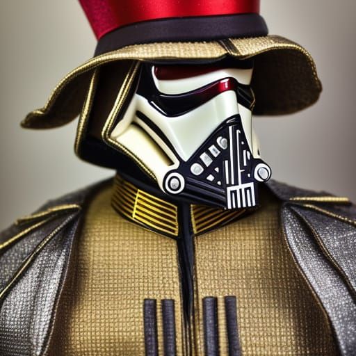 Surreal Guy Fawkes Stormtrooper in Cyberpunk Style