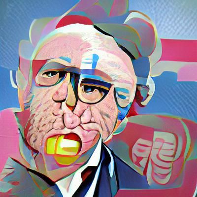 Bernie Sanders in Vibrant Pop Art