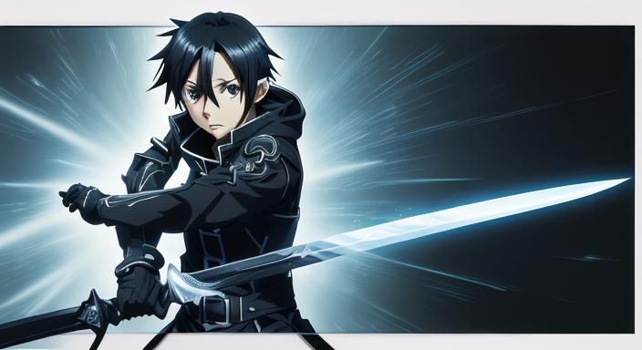 Sword Art Online's Kirito in a Dark Anime Cinematic Masterpi...