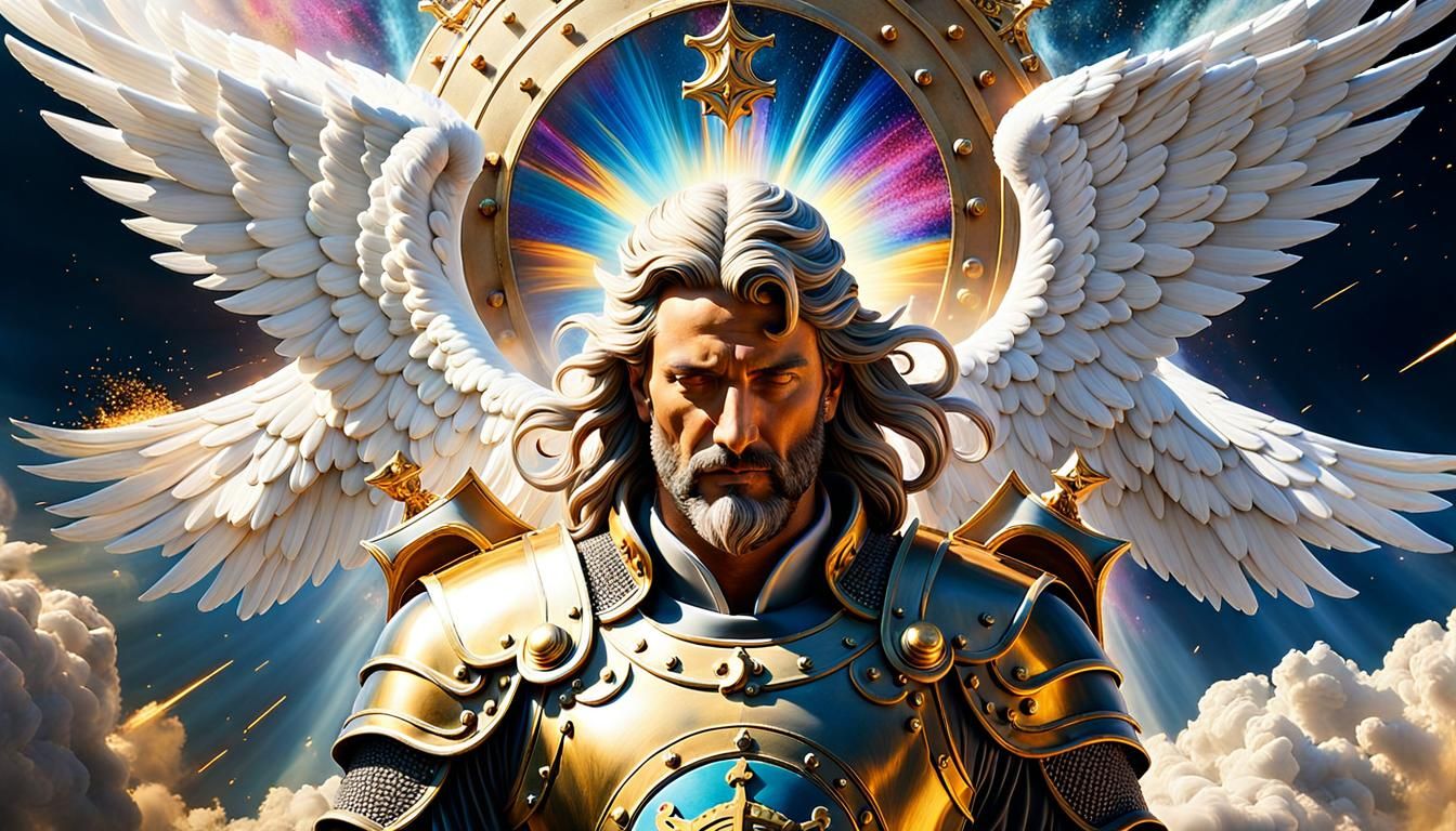 Epic Surreal Shield of Angels and Divine Light