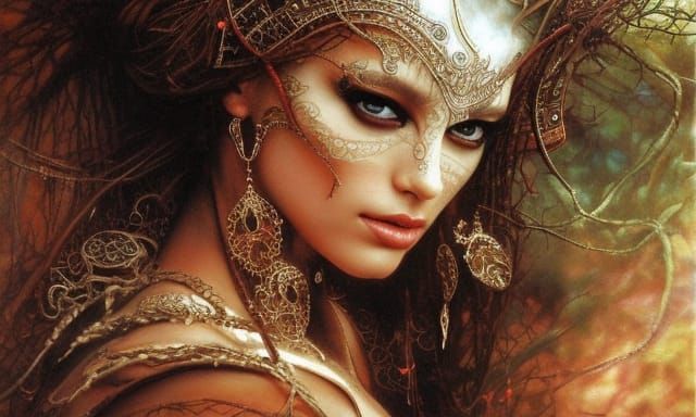 Symmetrical Goddess with Intricate Magic