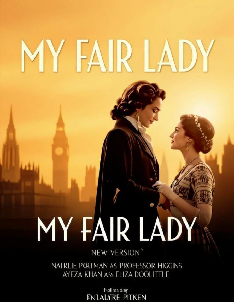 My Fair Lady Movie Poster ft. Natalie Portman & Ayeza Khan