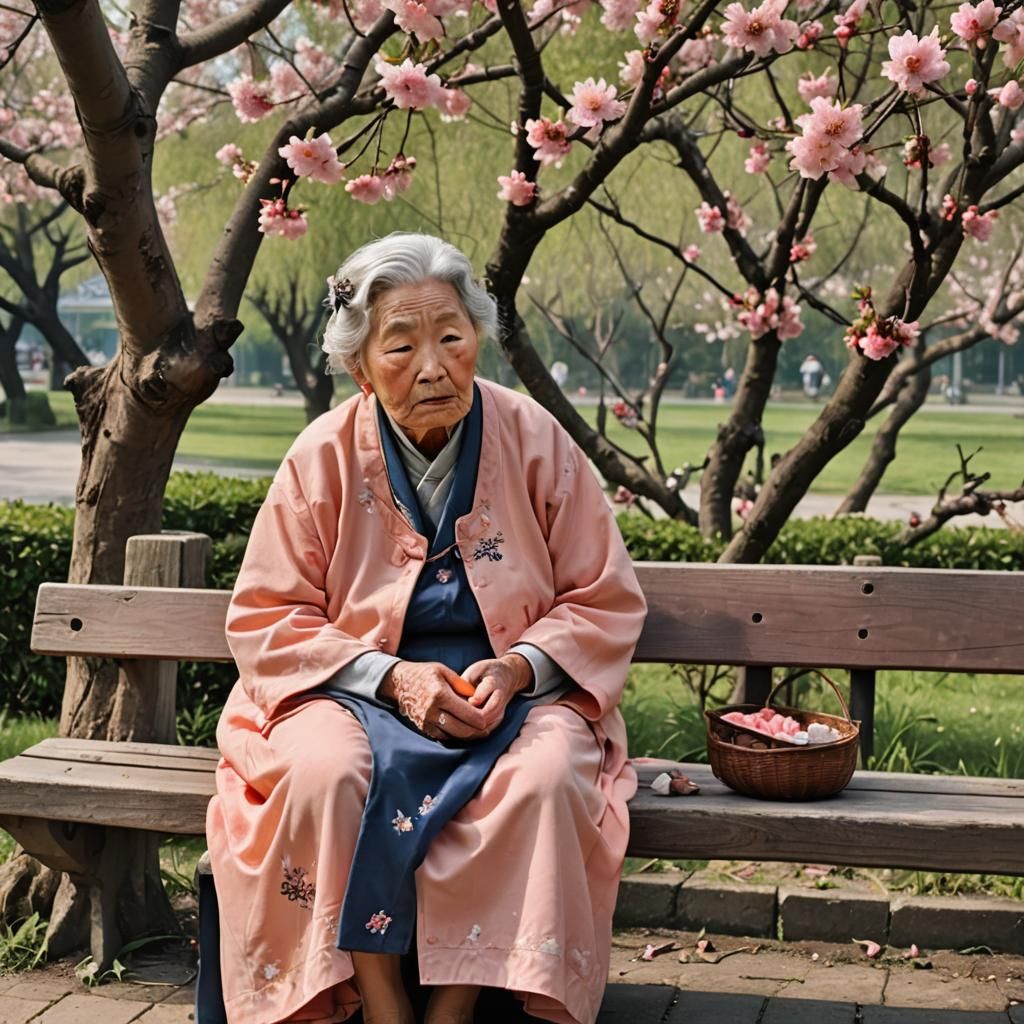 Ethereal Garden Moment with a Hint of Mirth