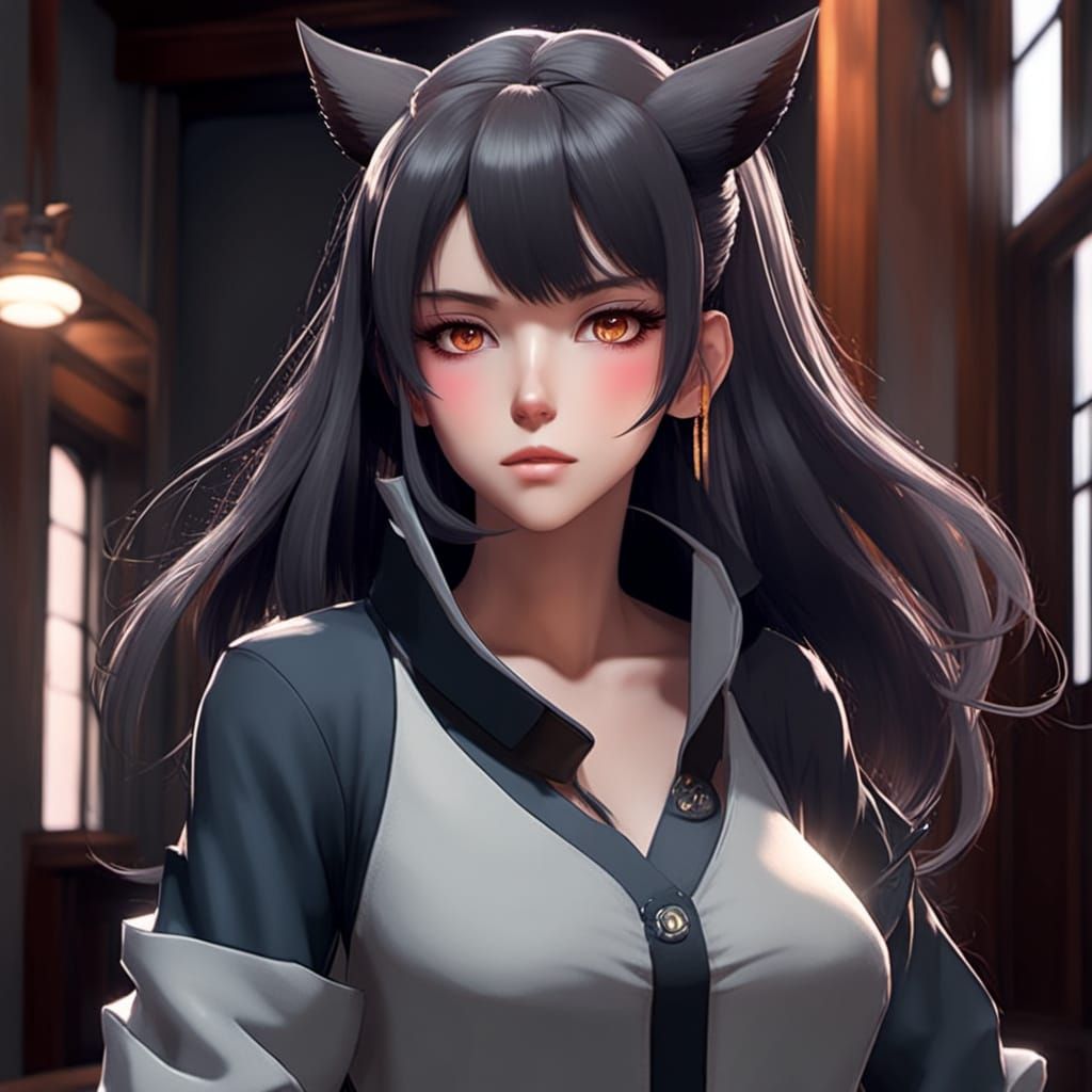 3D Anime Art of Helen on City Street