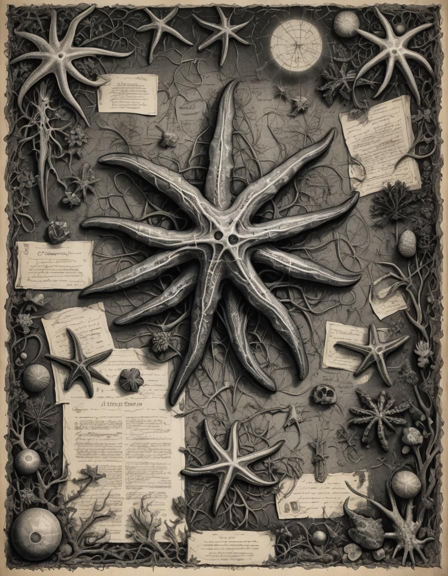 Ethereal Horror Scene in Black and White