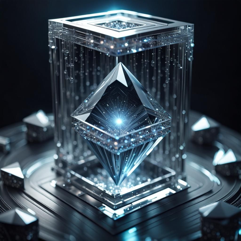 Crystal Encased Quantum Singularity: Epic Detail