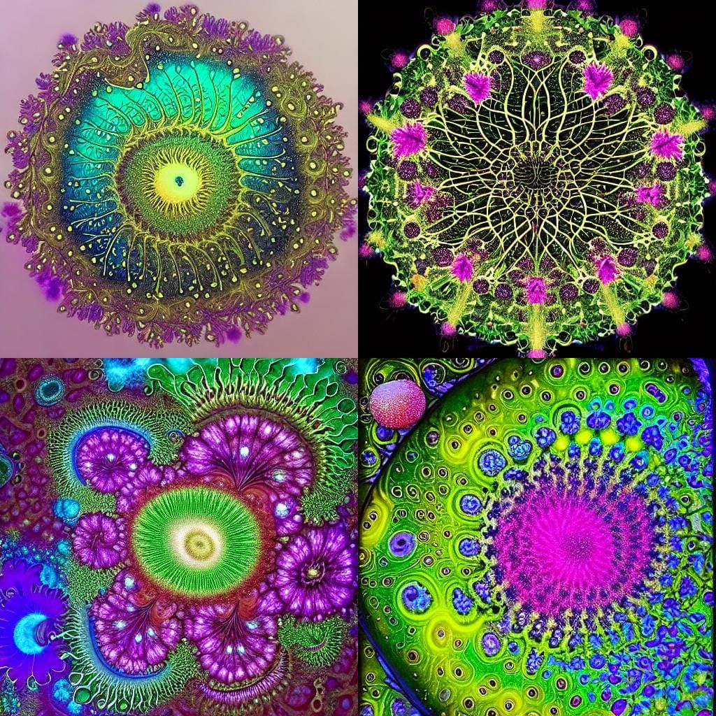 Vibrant Mandelbrot Patterns in Watercolour Alcohol Inks