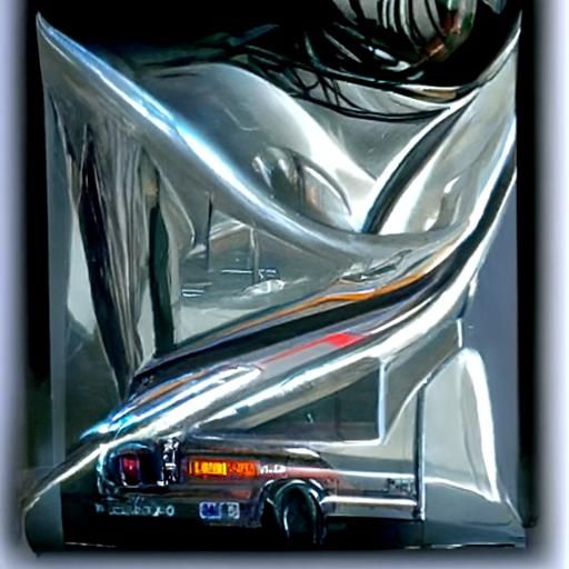 Surreal Cyberpunk Oil Painting of a Neon Cityscape