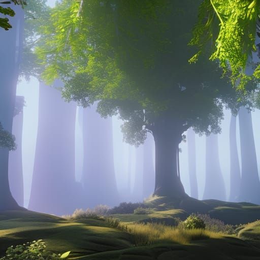 Ethereal Elven Village: A Land of Silvery Majesty