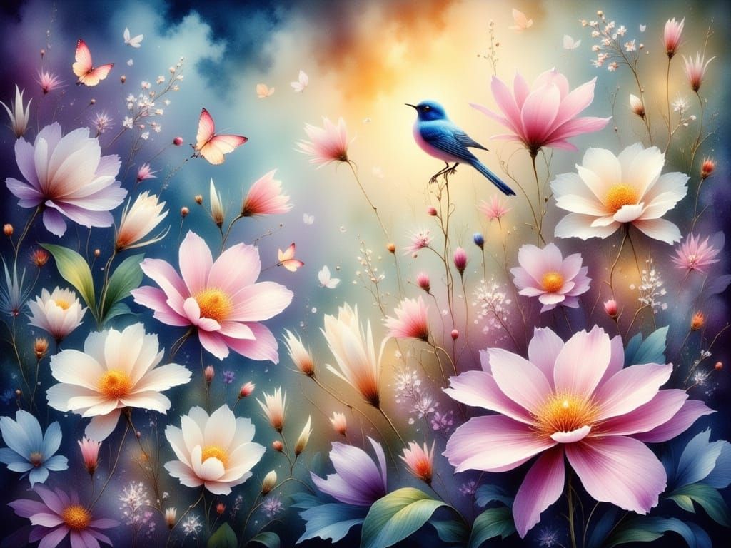 Ethereal Dreamscapes in Whimsical Watercolor