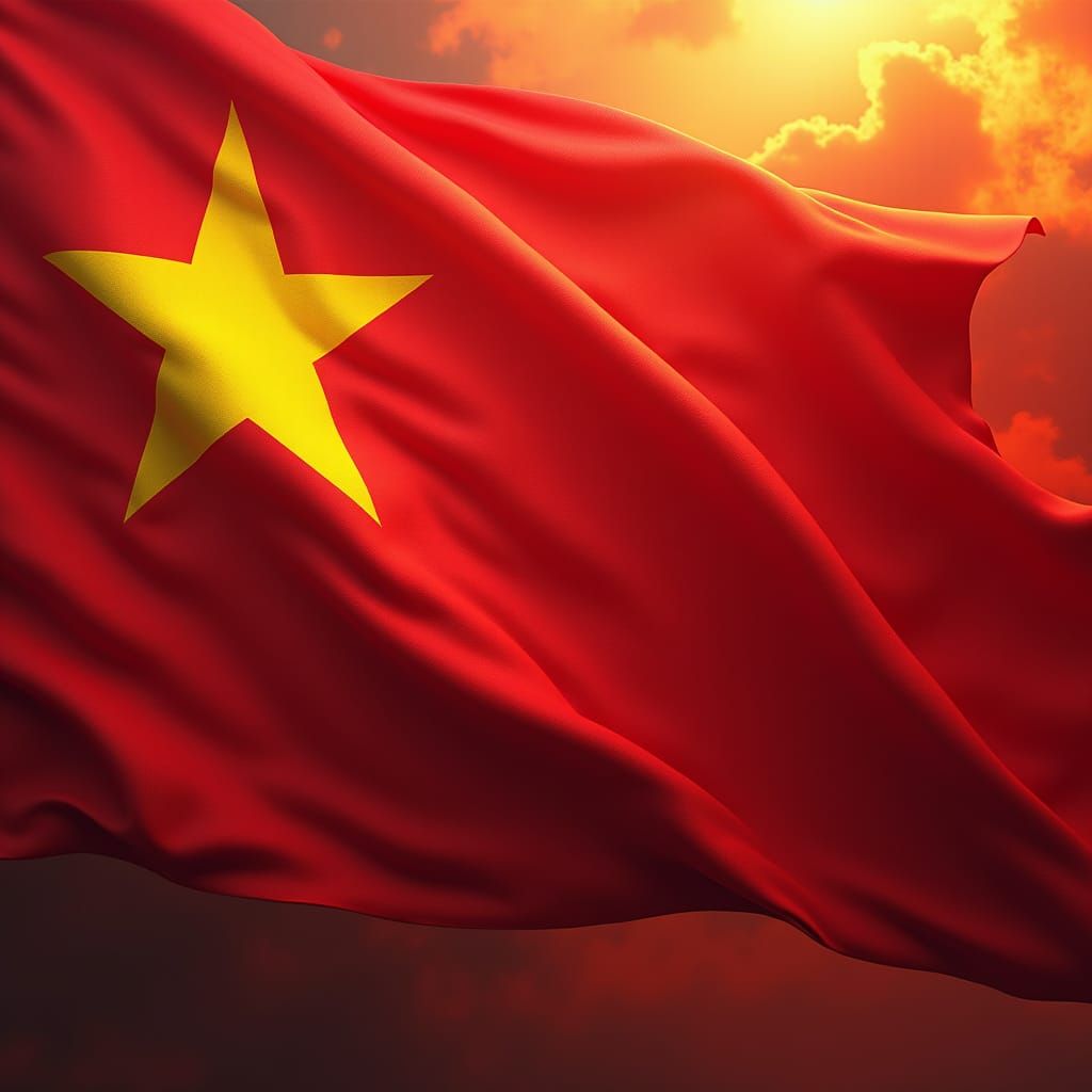 Vibrant Vietnam Flag Comes Alive in Fantastical Realism