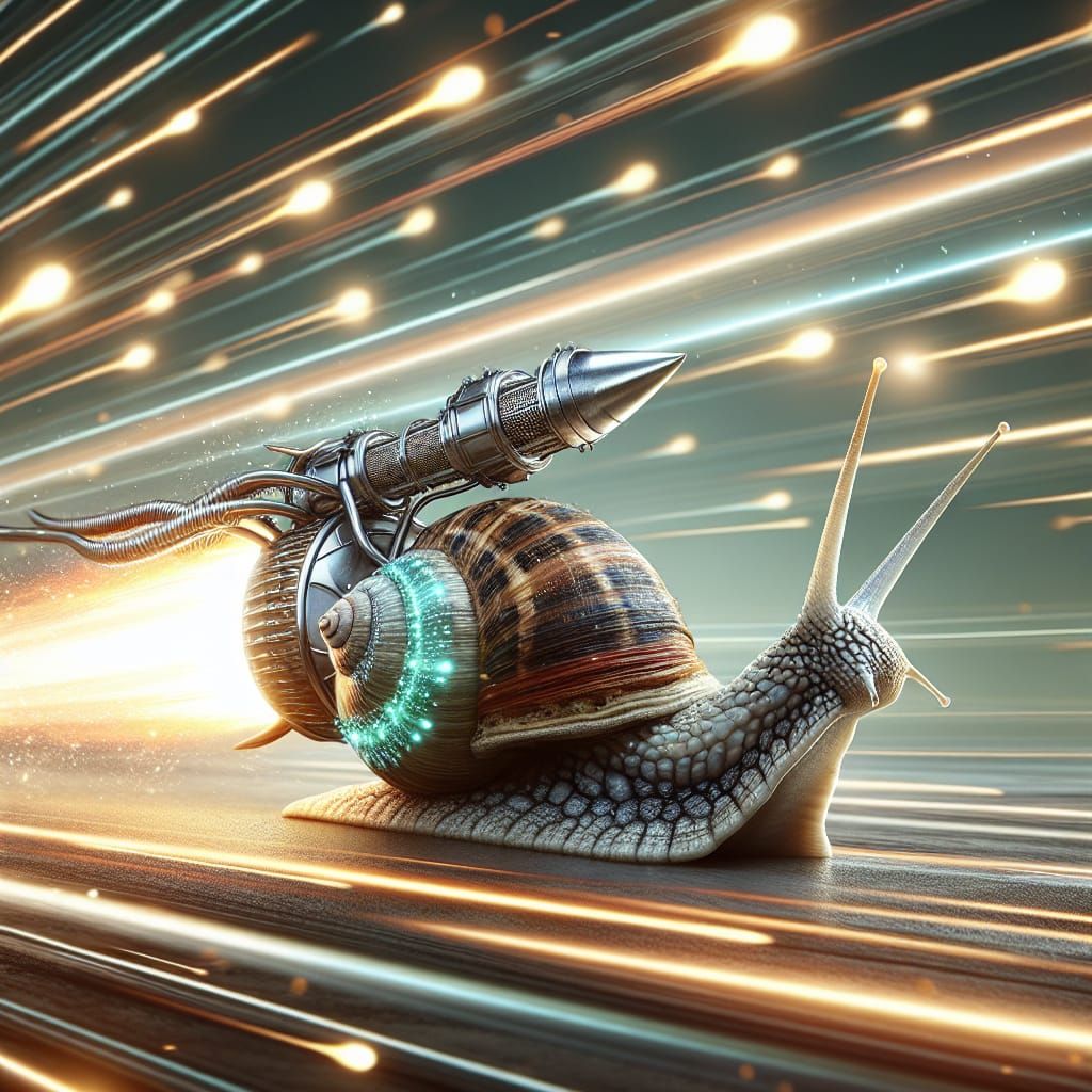 Turbocharged Snail from a Futuristic Era