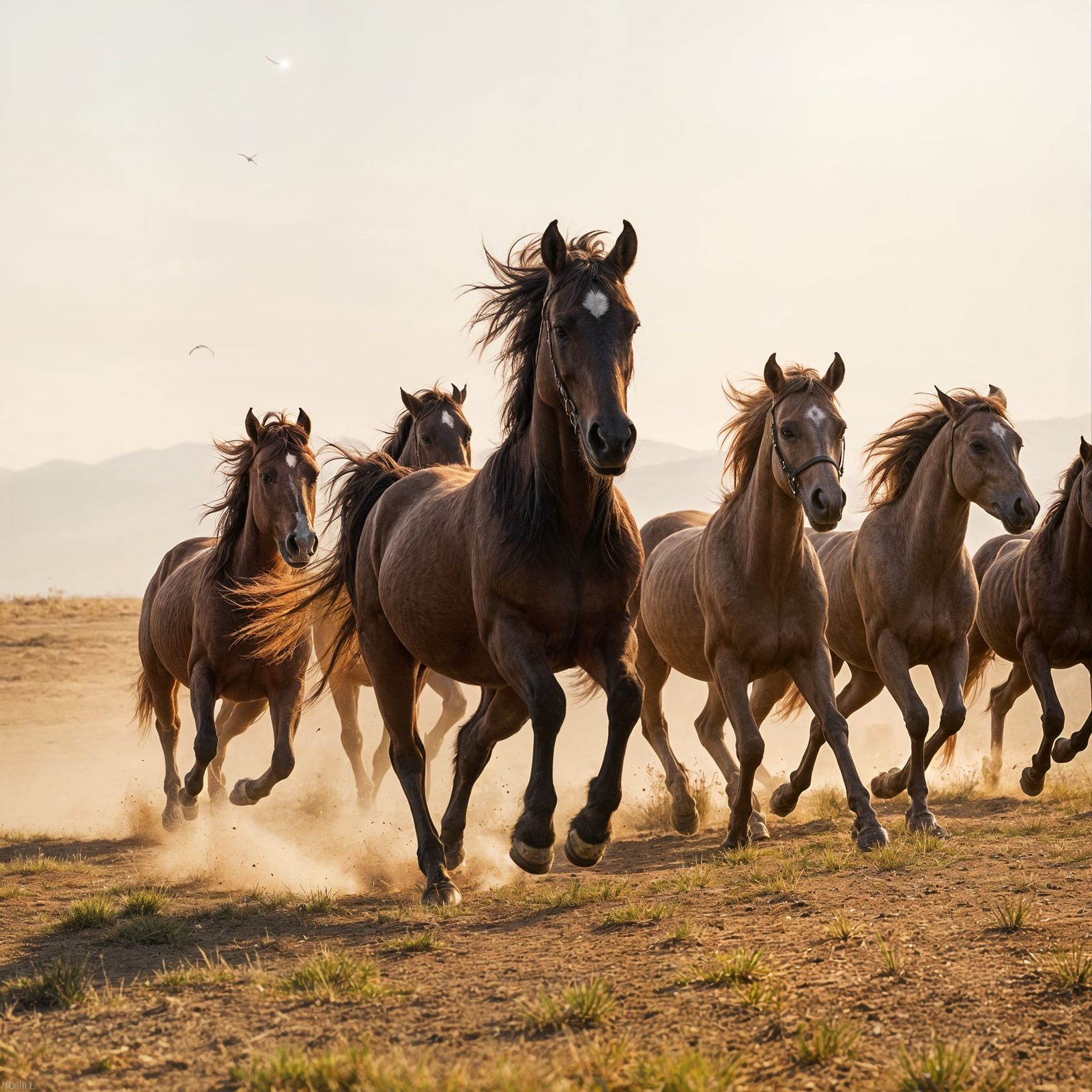 Wild Horses in Cinematic Film Style