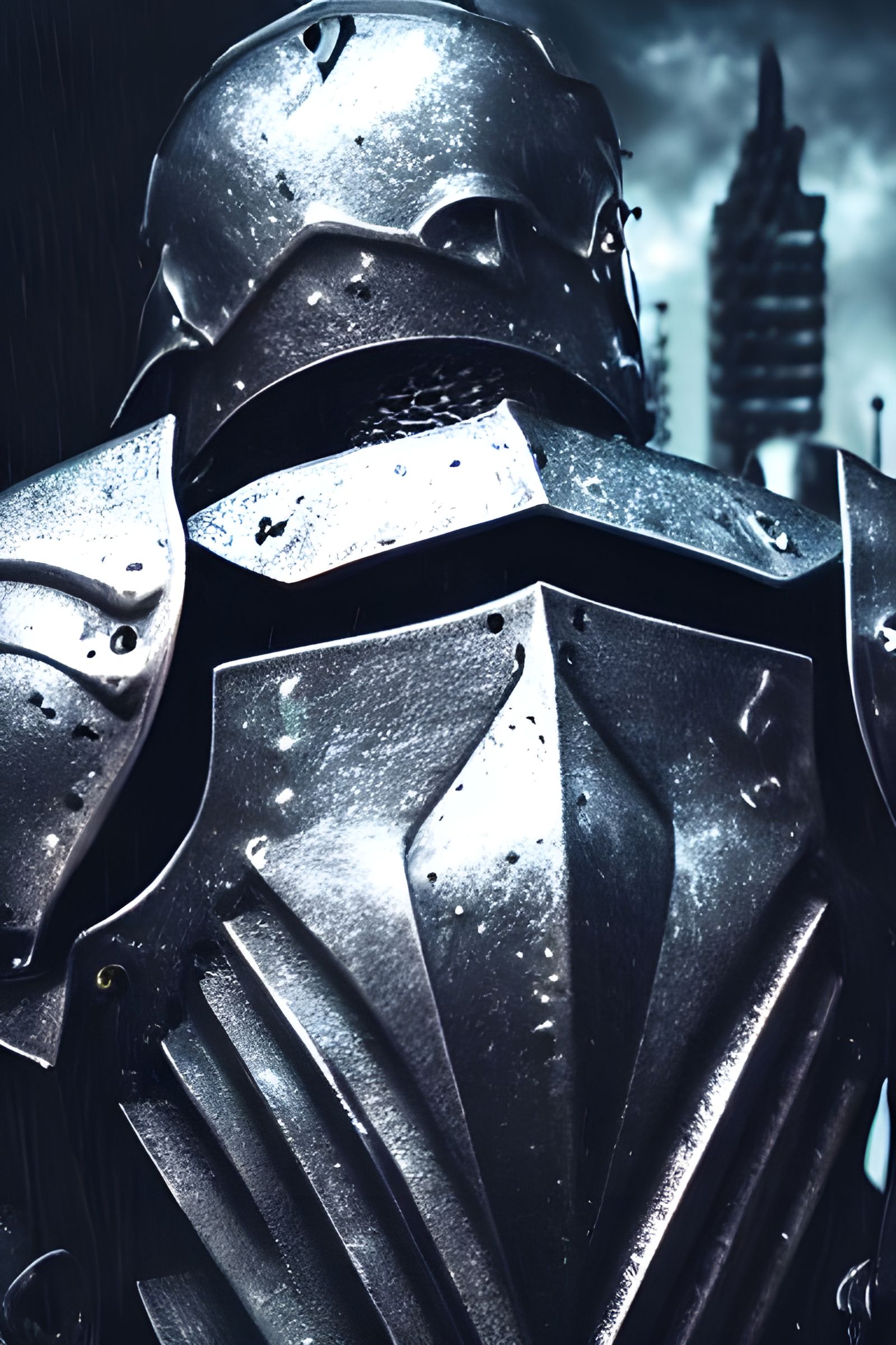 Cyberpunk Black Metal Knight