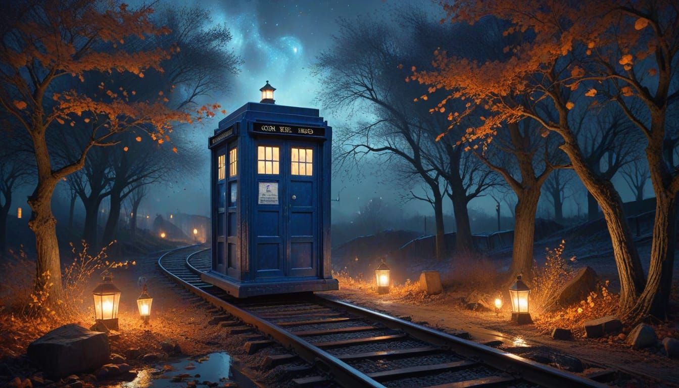 Surreal Steam Train in Dreamscape