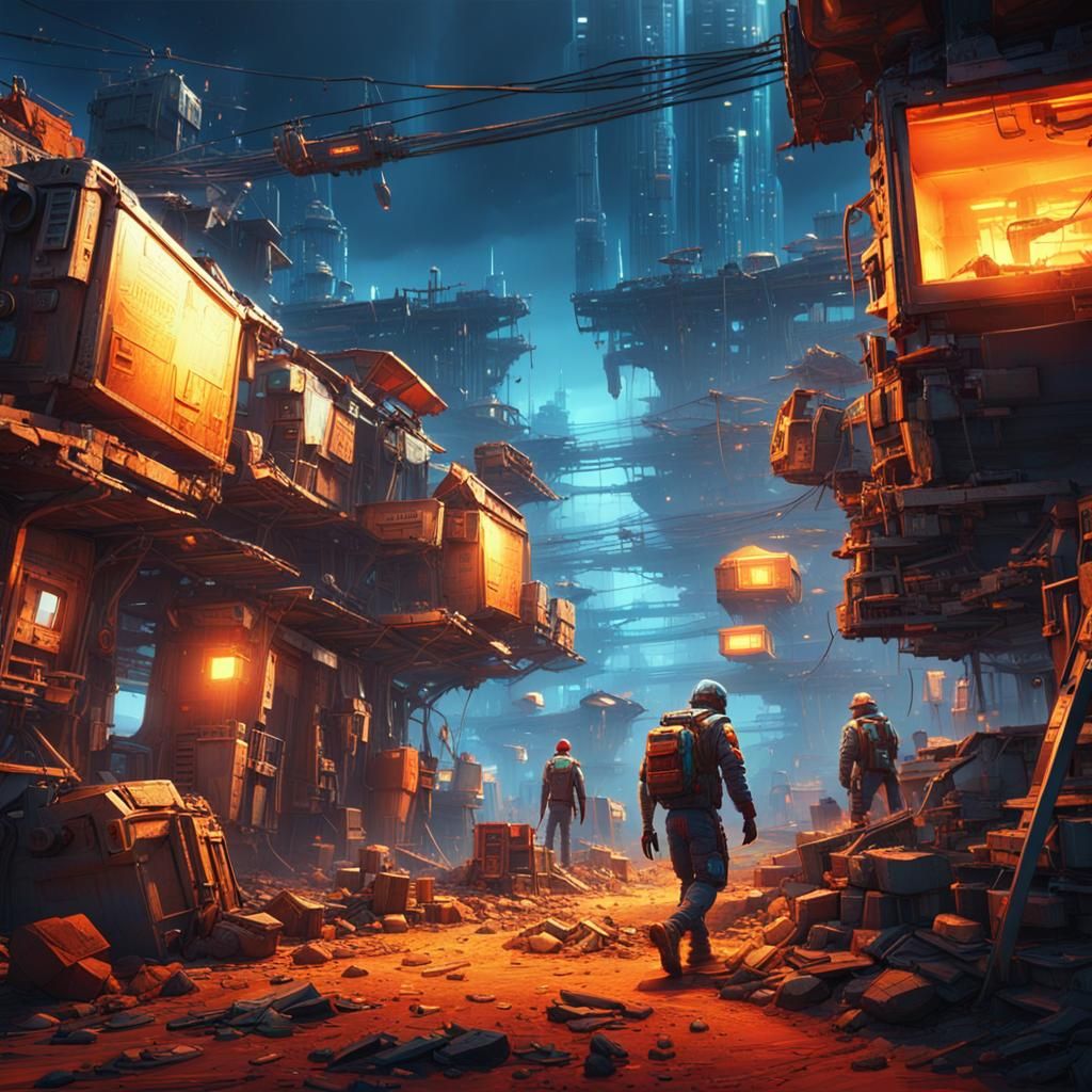 Dystopian Afrofuturist Hunters in a Gritty, High-Tech Shanty...