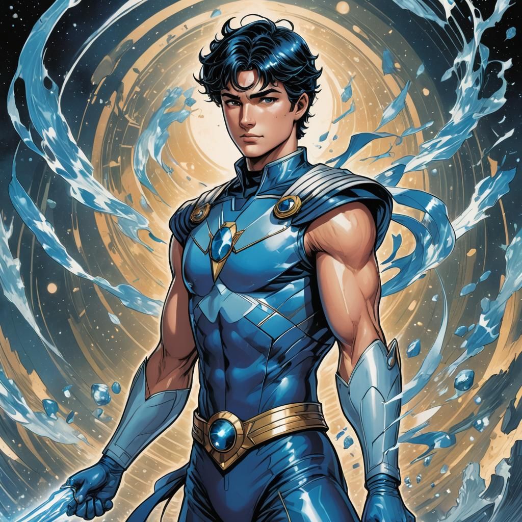 Sailor Mercury in Comic Book Art Style