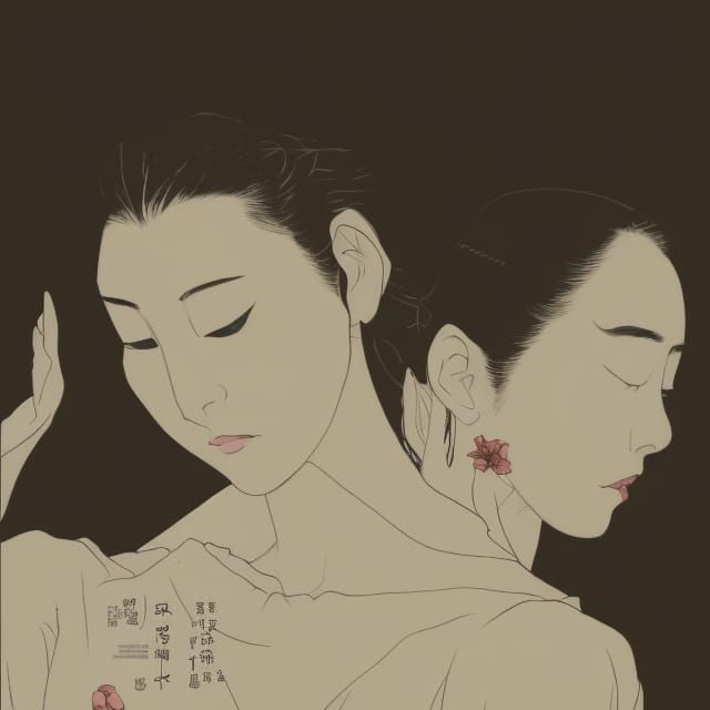 Mysterious Woman Portrait in Filmic Digital Art