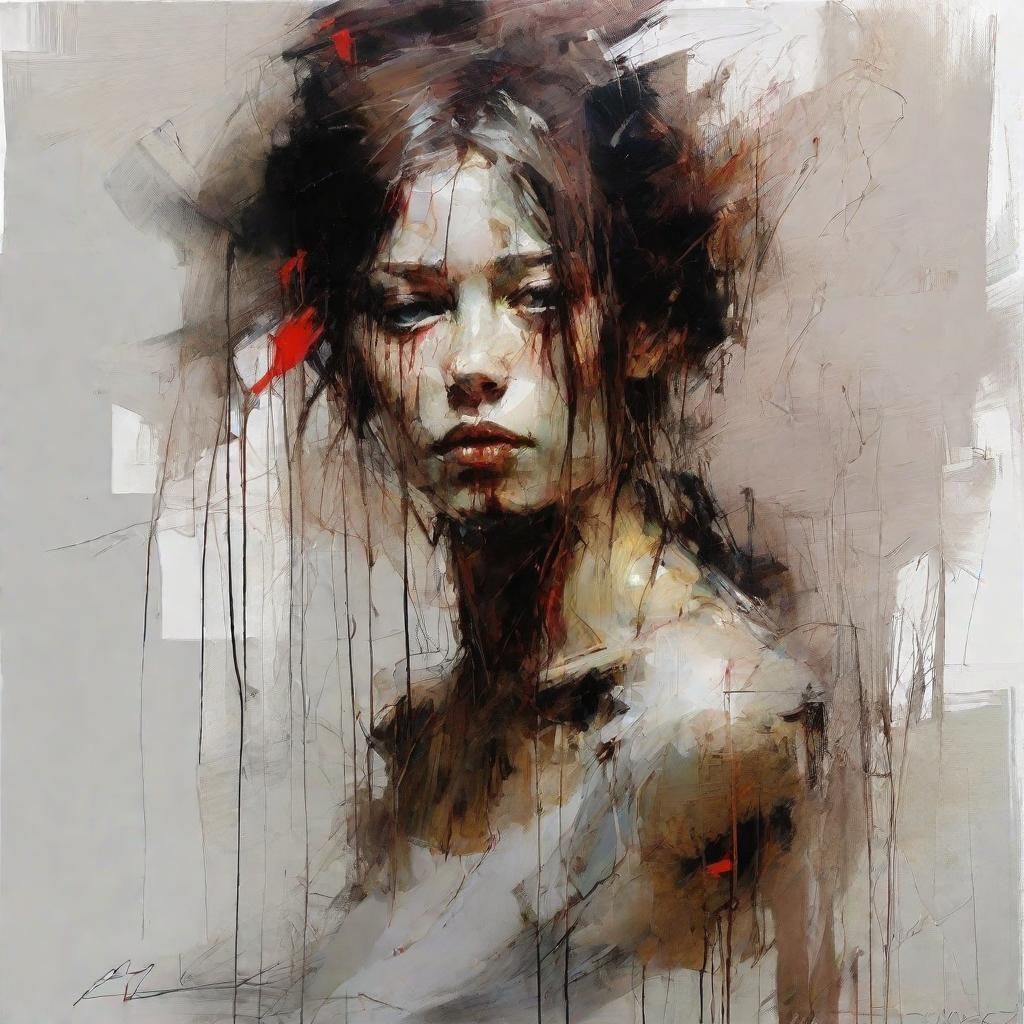 Enigmatic Trickster Figure in Mysterious Surrealist Landscap...