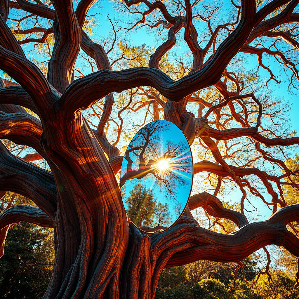 Ethereal Tree of Light in Vibrant Colors