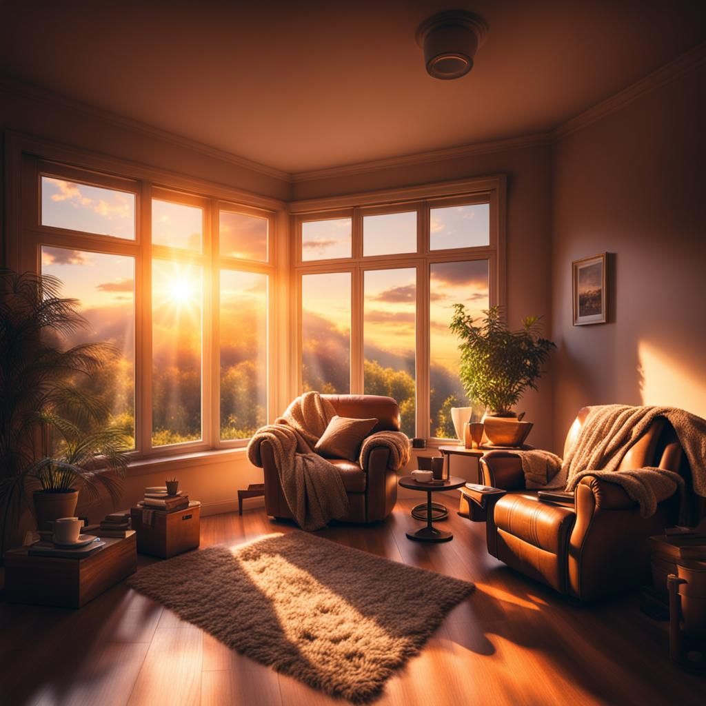 Cozy Winter Night Scene with Soft Focus Lighting