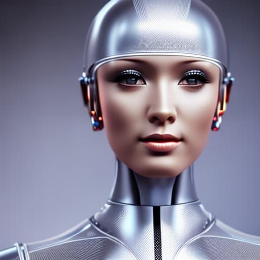 Sleek Humanoid Robot in High-Tech Aesthetic