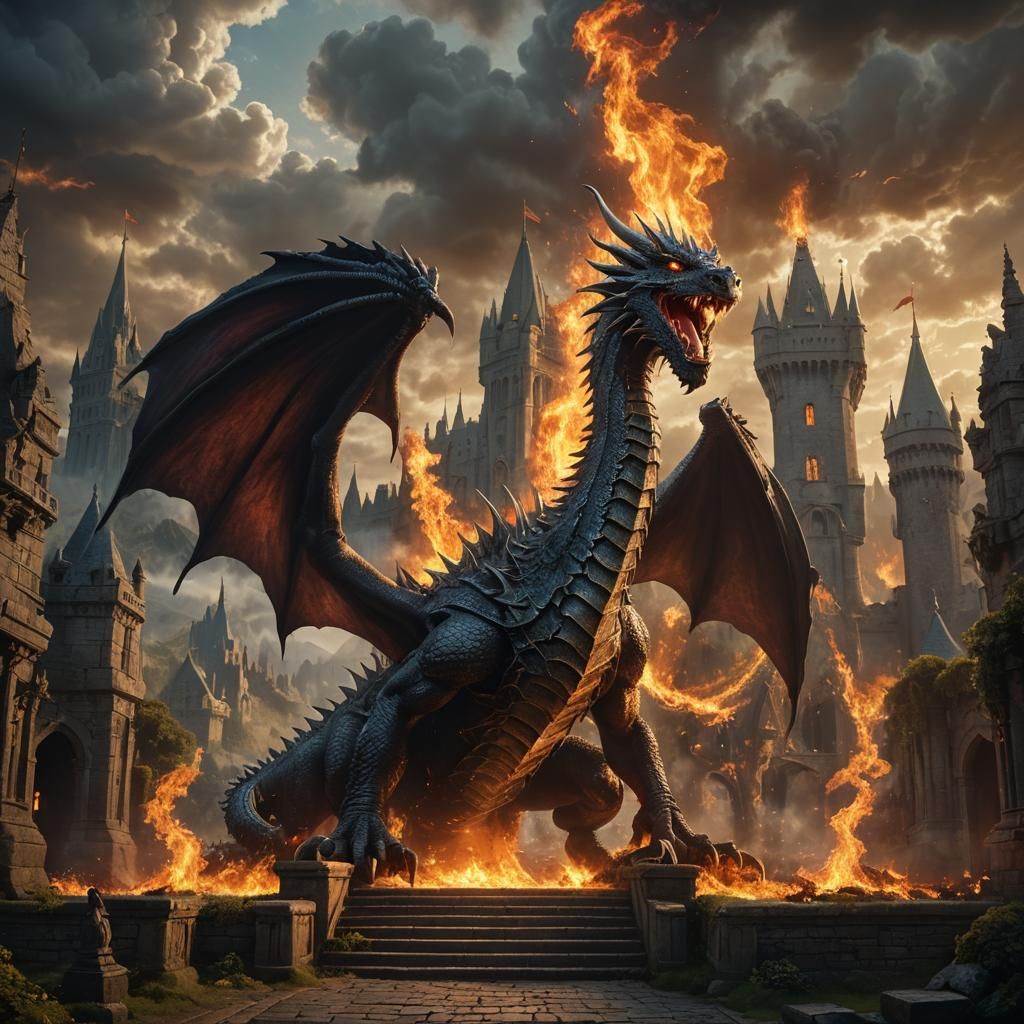Epic Dragon Guardian of Elgar Kingdom