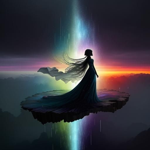 Ethereal Collage of Strength and Resilience in a Vibrant Sun...