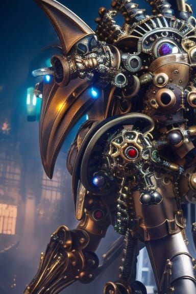 Visually Stunning Steampunk Goddess in Intricate Armor