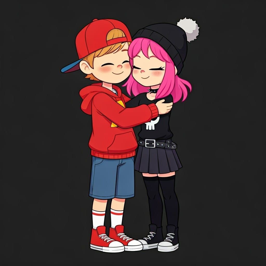 Auburn-Haired Boy and Pink-Haired Sister Share a Heartwarmin...