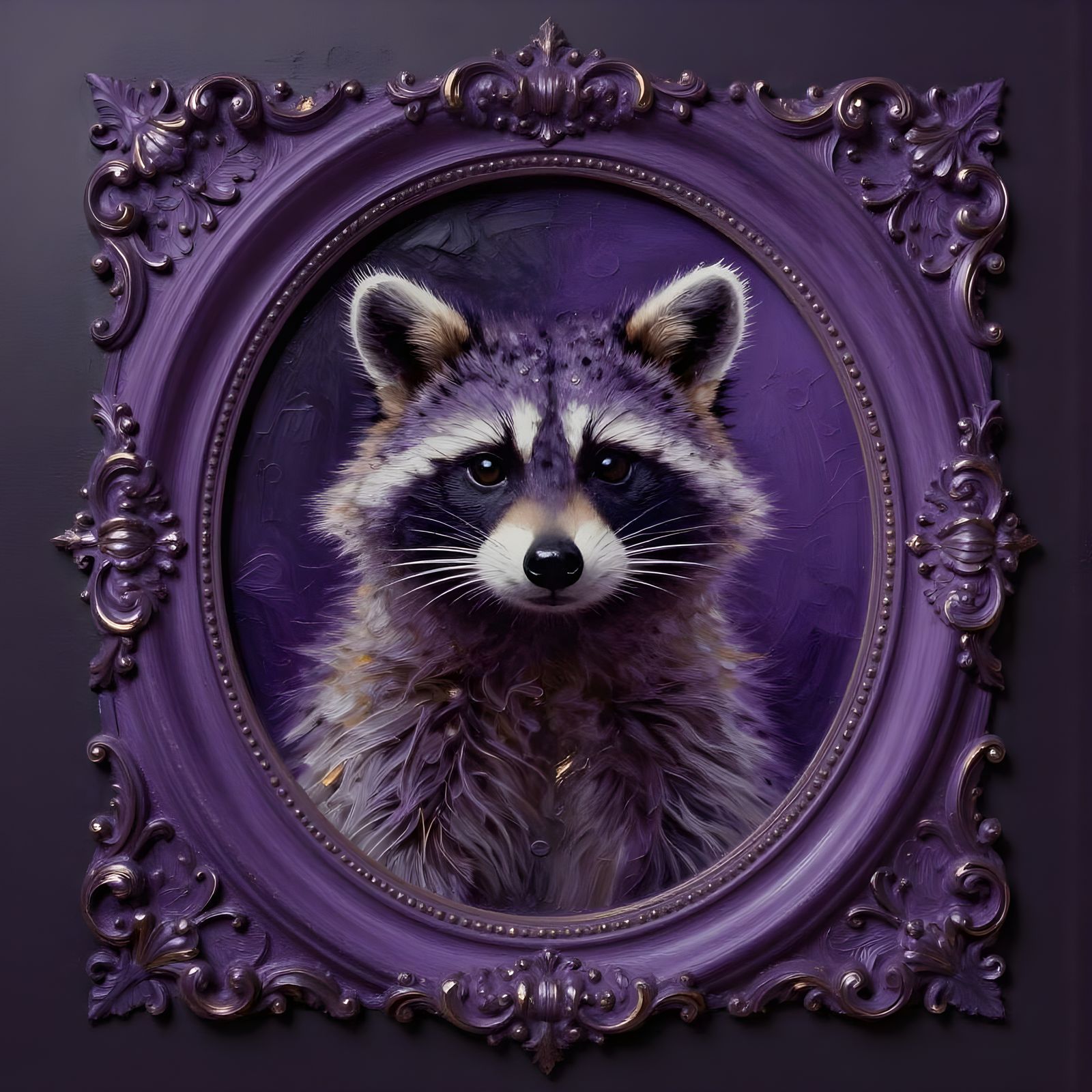 Antique Raccoon Portrait