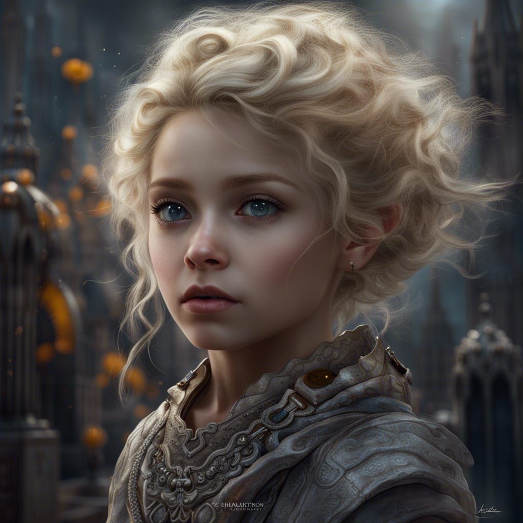 Young Girl Expresses Determination with Her Intense Gaze